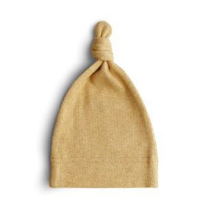 810052465173-mushie-ribbed-baby-beanie-mustard-melange