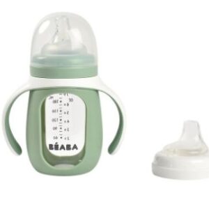 2000000133782-biberon-dapprentissage-en-verre-2-en-1---210ml-vert-sauge