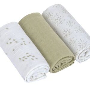 2000000134185-langes-bio-coton-3-pcs-60-x-60-cm---feuilles-olive