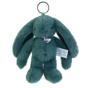3700335242959-porte-cle-en-peluche-lapin-vert---18-cm---lapin-fleurette
